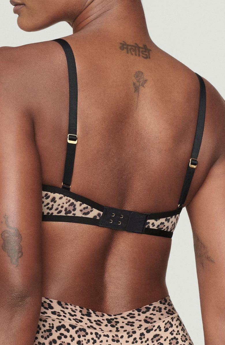 CUUP The Balconette Underwire Mesh Bra, Alternate, color, Leopard Beige