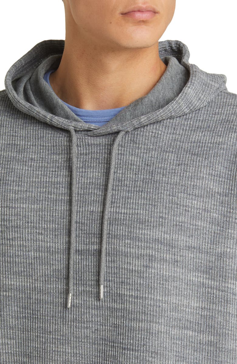 Vince Thermal Stretch Cotton Blend Hoodie, Alternate, color, 