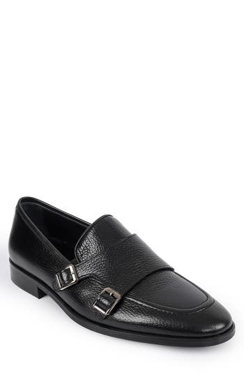 Vellapais Ledonia Double Monk Strap Loafer In Black