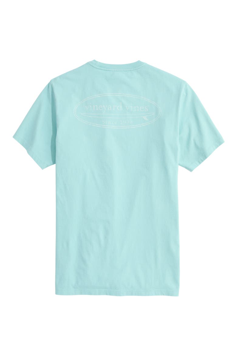 Outlined Surf Logo Short Sleeve Graphic T-Shirt, Alternate, color, AQUA HAZE