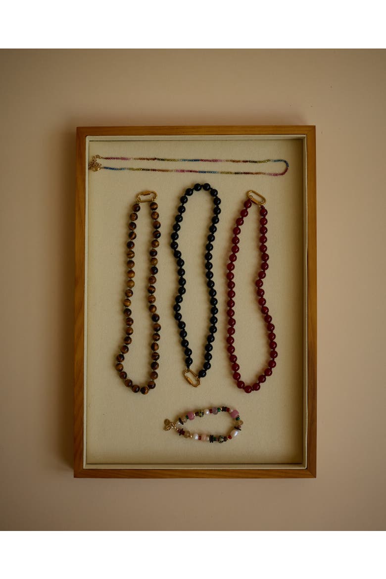 Porto Necklace, Alternate, color, Obsidian