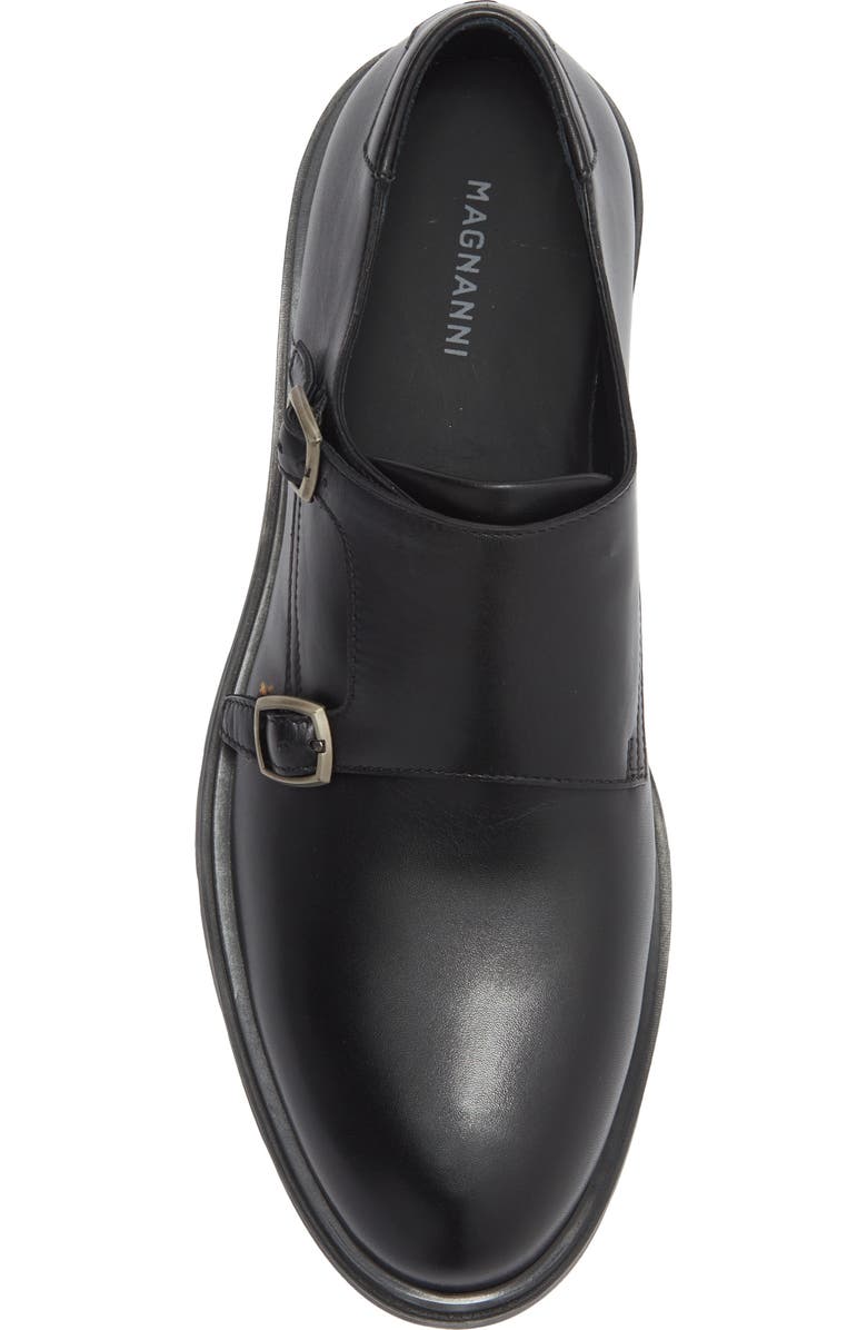 Magnanni Montreal Double Monk Strap Shoe, Alternate, color, Black