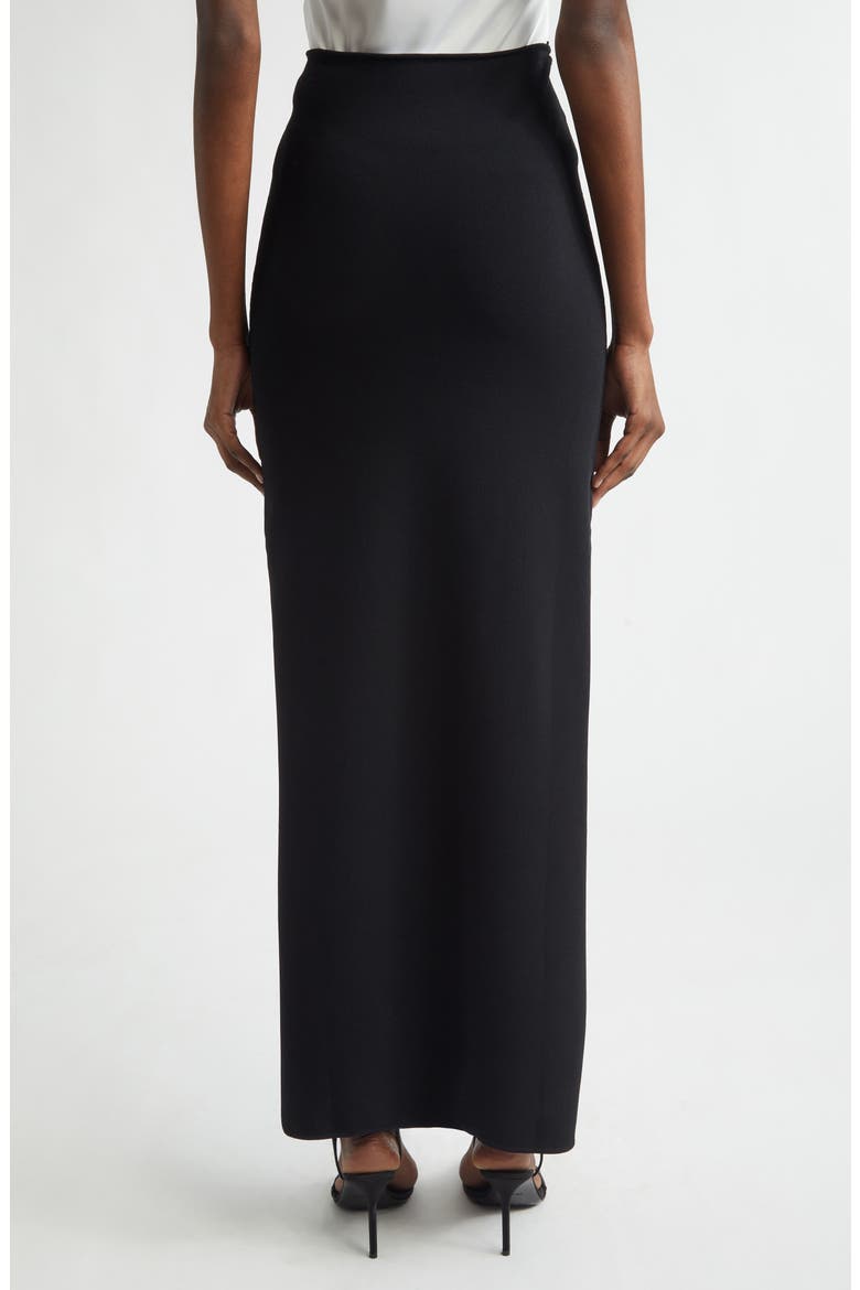 Asymetric Knit Skirt, Alternate, color, BLACK