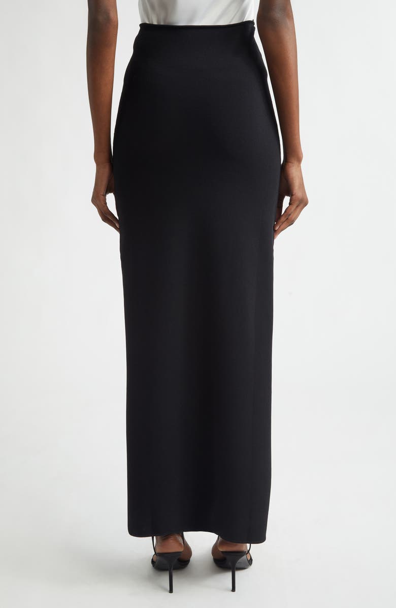 Courrèges Asymetric Knit Skirt, Alternate, color, Black