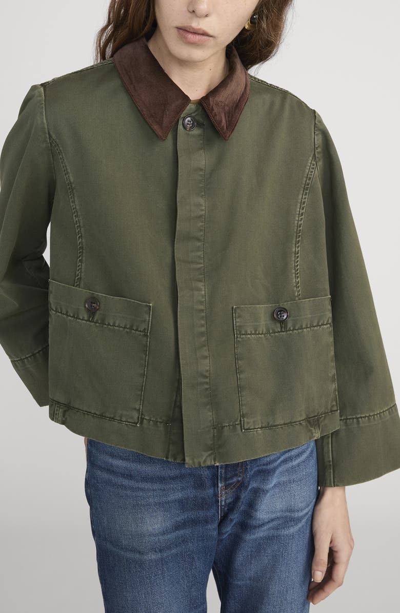 FRAME The Mini Swing Jacket, Main, color, Military Green