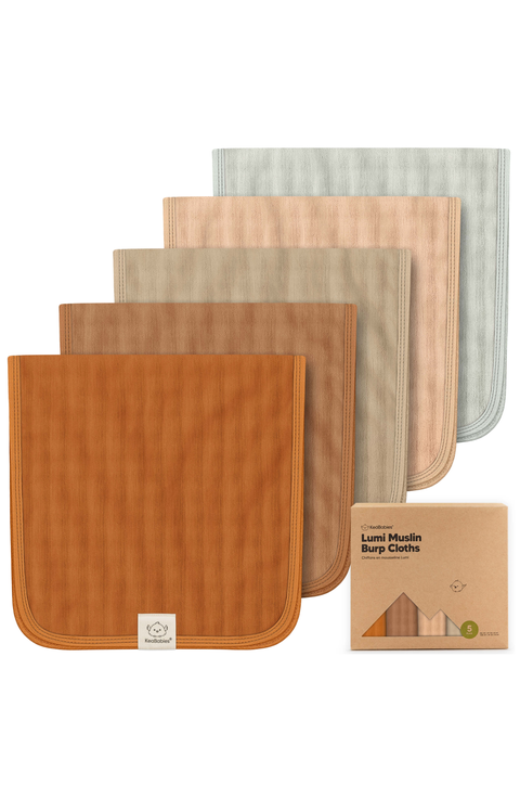 5-Pack Lumi Muslin Burp Cloths