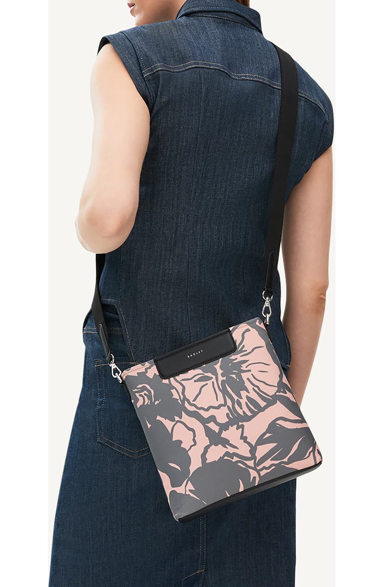 Radley Southwell Gardens Floral Small Crossbody Bag, Alternate, color, Black