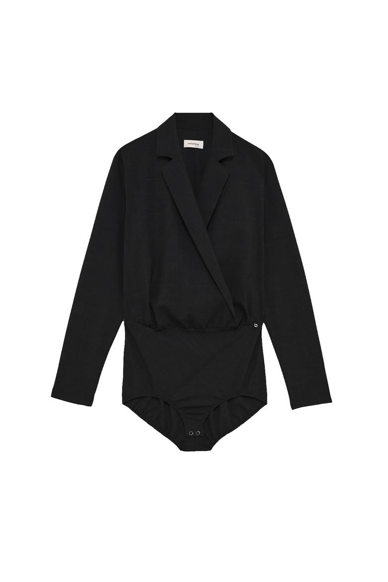 Body With Criss-Cross Neckline, Alternate, color, Black