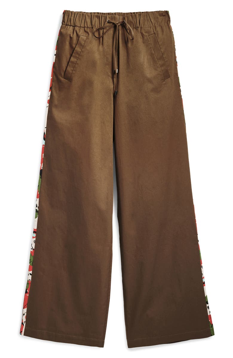 Desigual Cotton Drawstring Pants, Alternate, color, Camel