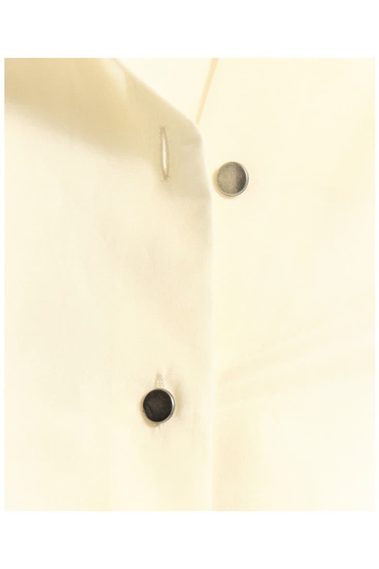 Semi-Sheer Beaded Cotton & Silk Shirt, Alternate, color, OFF WHITE