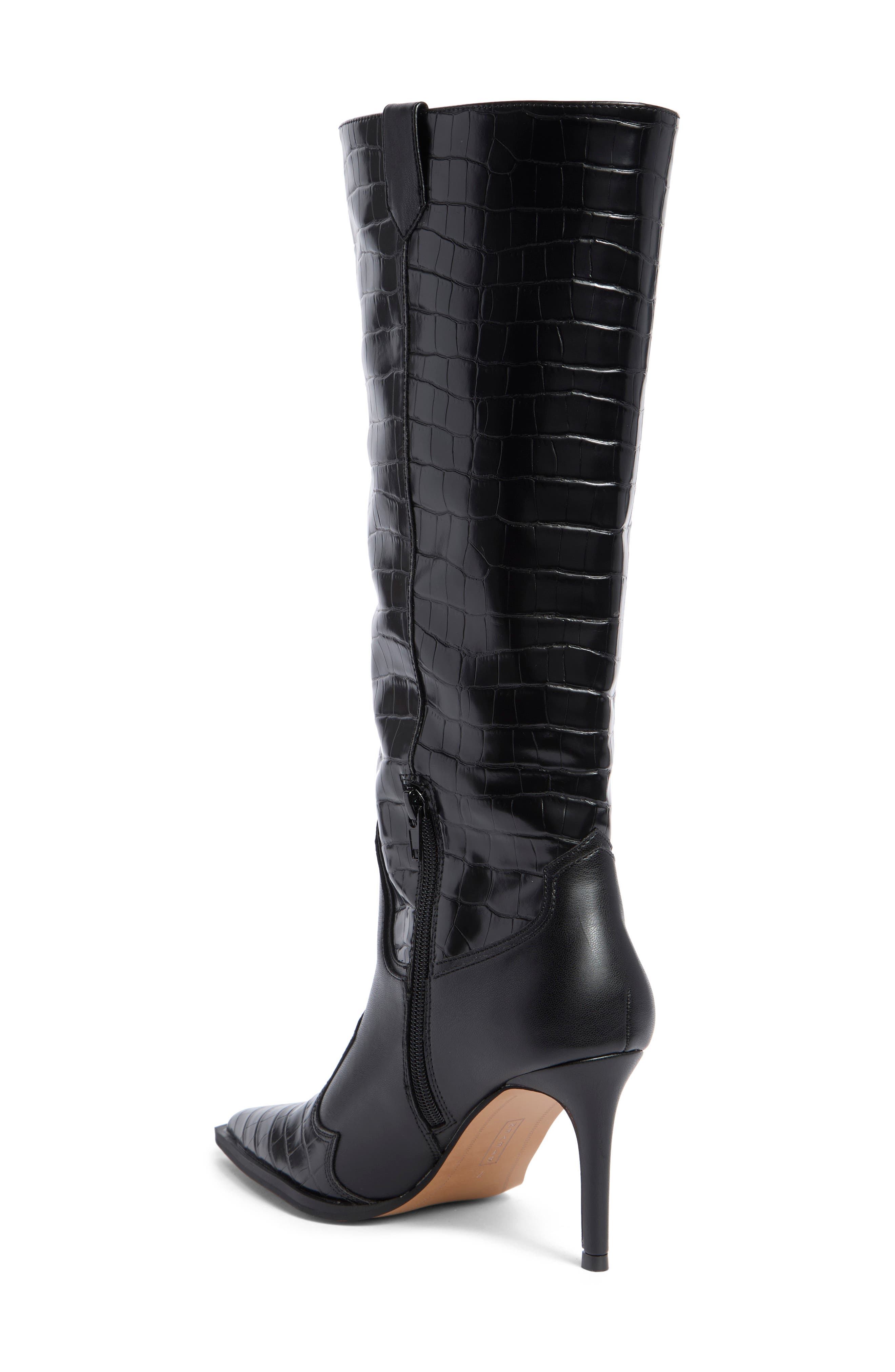 Steven New York Lanza Knee High Boot, Alternate, color, Black Croco