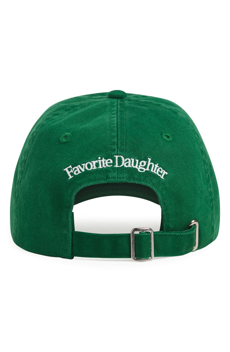 Favorite Daughter Go Sports Cotton Twill Adjustable Baseball Cap, Alternate, color, Green / White
