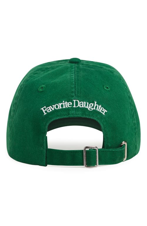 Favorite Daughter Go Sports Cotton Twill Adjustable Baseball Cap In Green