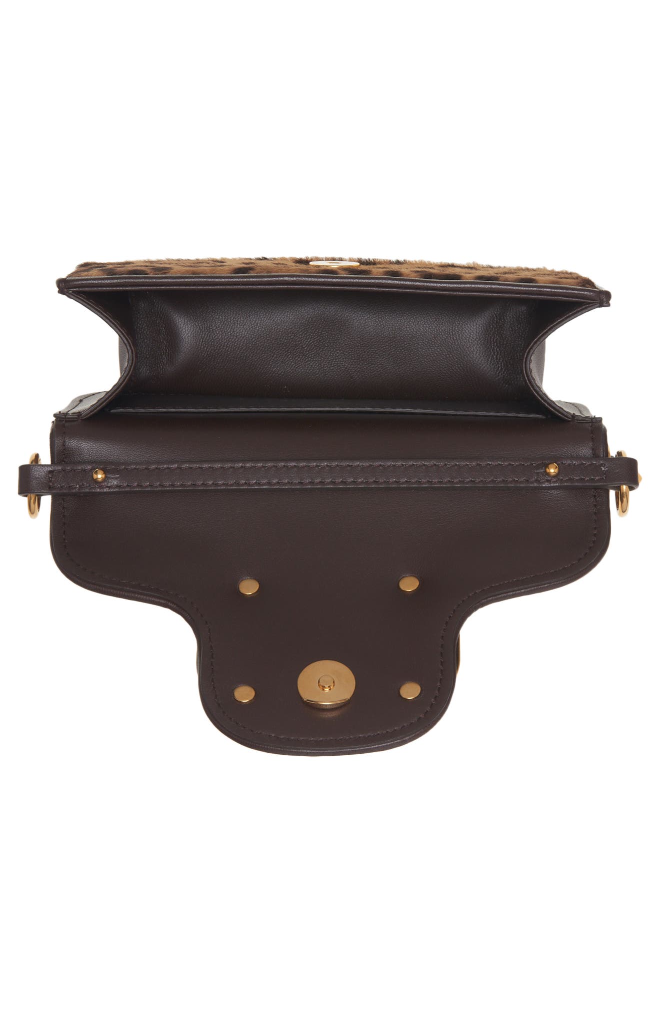 Valentino Garavani Locò Leopard Print Genuine Calf Hair Shoulder Bag, Alternate, color, 