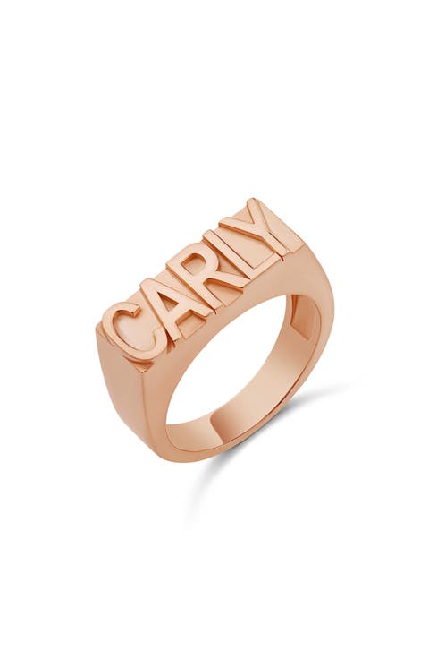 Block Letter Name Ring