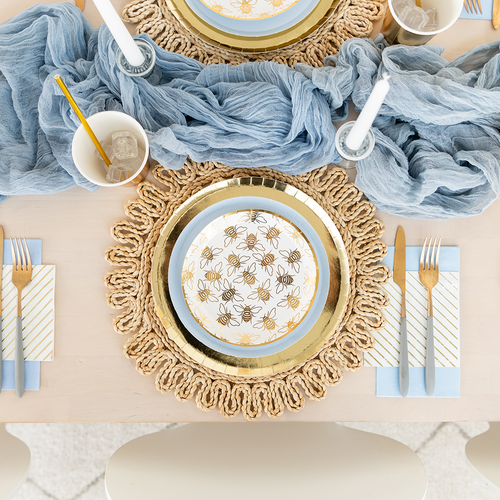 Jollity & Co Shade Collection Guest Napkins In Wedgewood