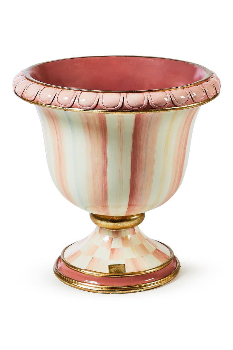 Rosy Stripe Urn, Main, color, ROSY