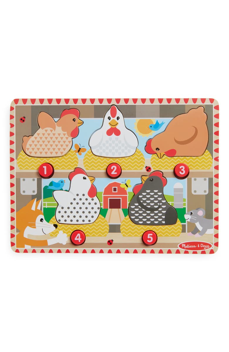 Melissa & Doug Press N Poop Wooden Puzzle, Main, color, Multi