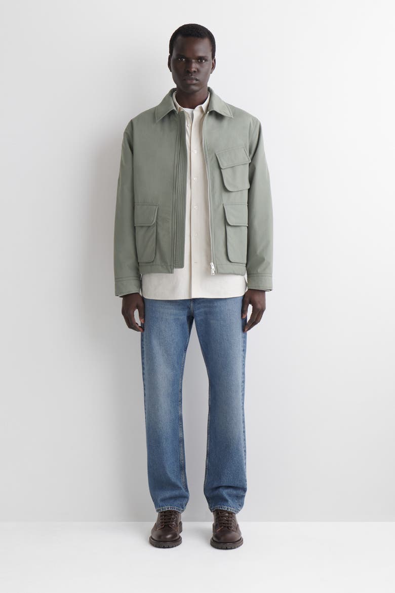 Padded Nylon Utility Jacket, Main, color, SAGE GREEN