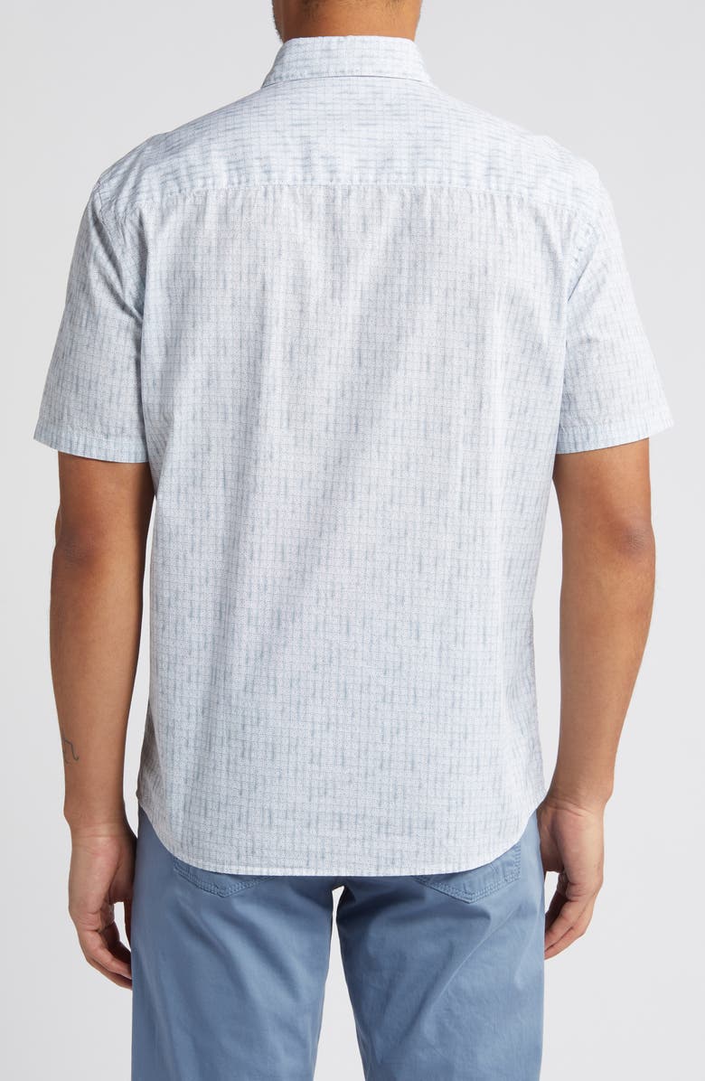 Robert Barakett Slim Fit Dot Print Short Sleeve Cotton Button-Up Shirt, Alternate, color, 