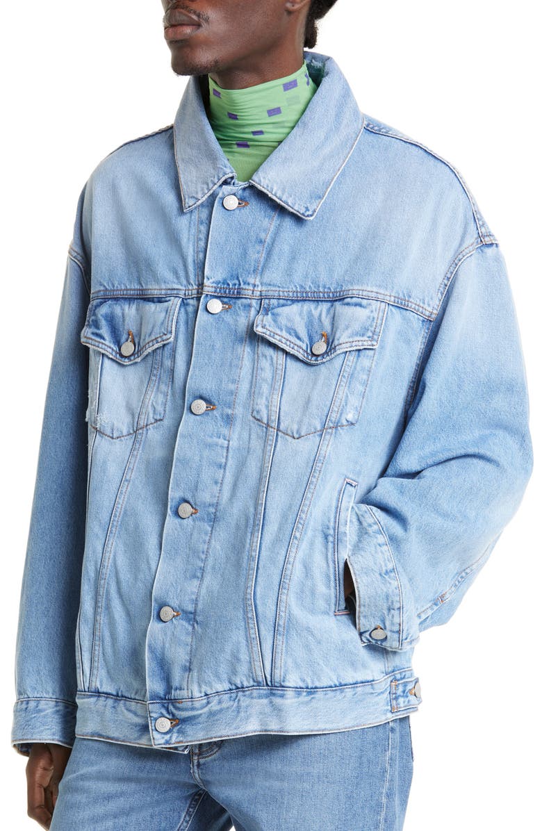 Acne Studios Morris Denim Jacket, Alternate, color, Light Blue