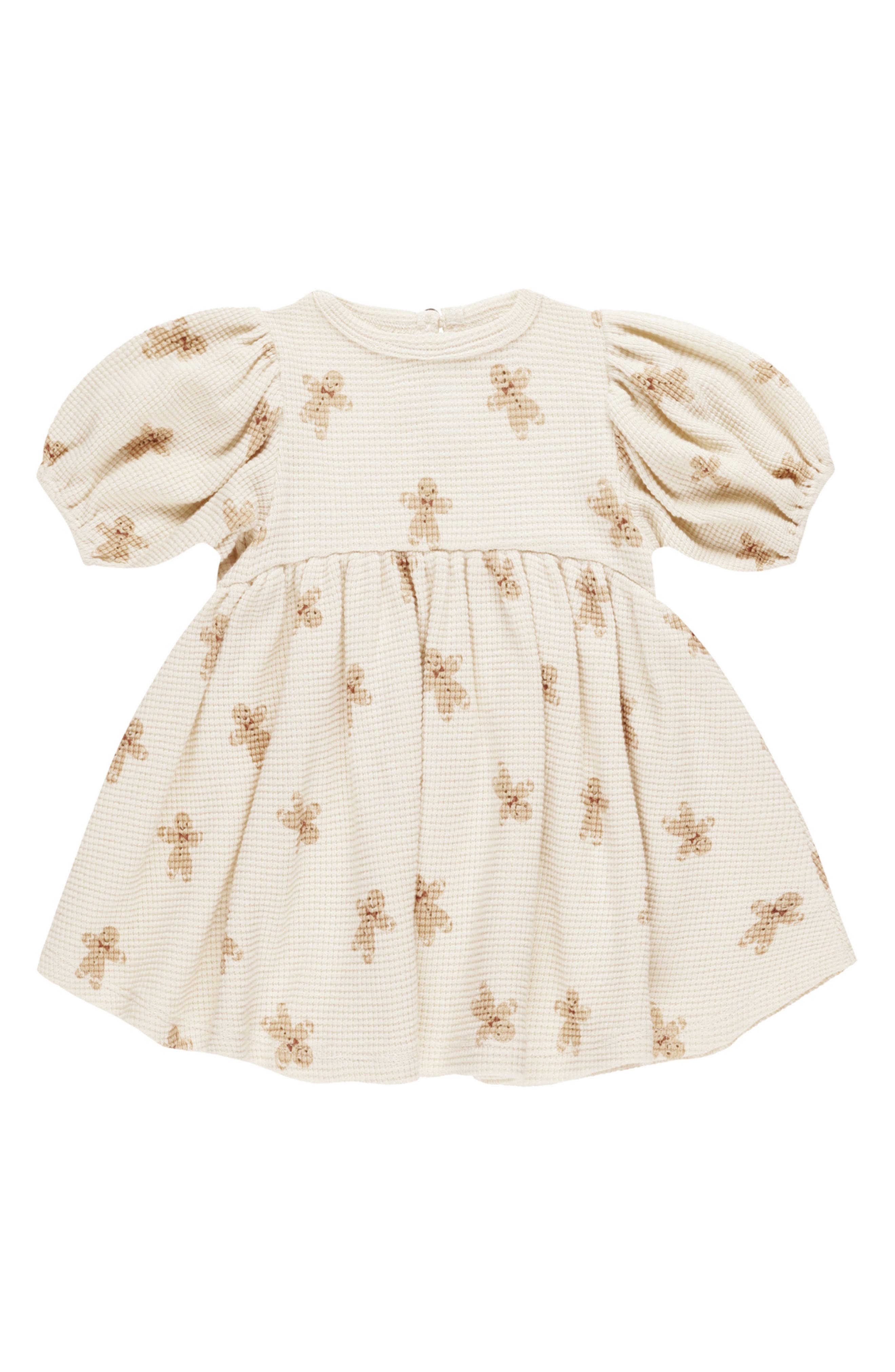 QUINCY MAE Organic Cotton Babydoll Dress in Natural 