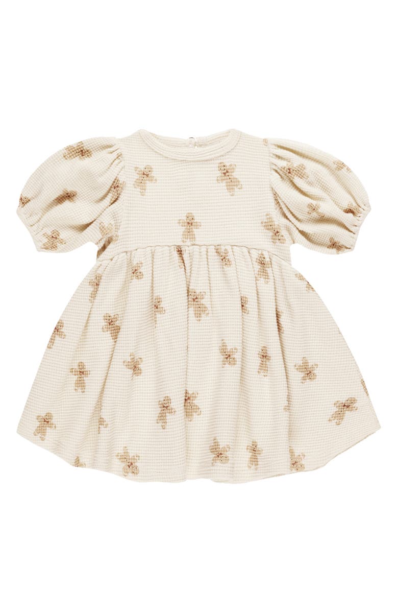 QUINCY MAE Organic Cotton Babydoll Dress, Main, color, Natural