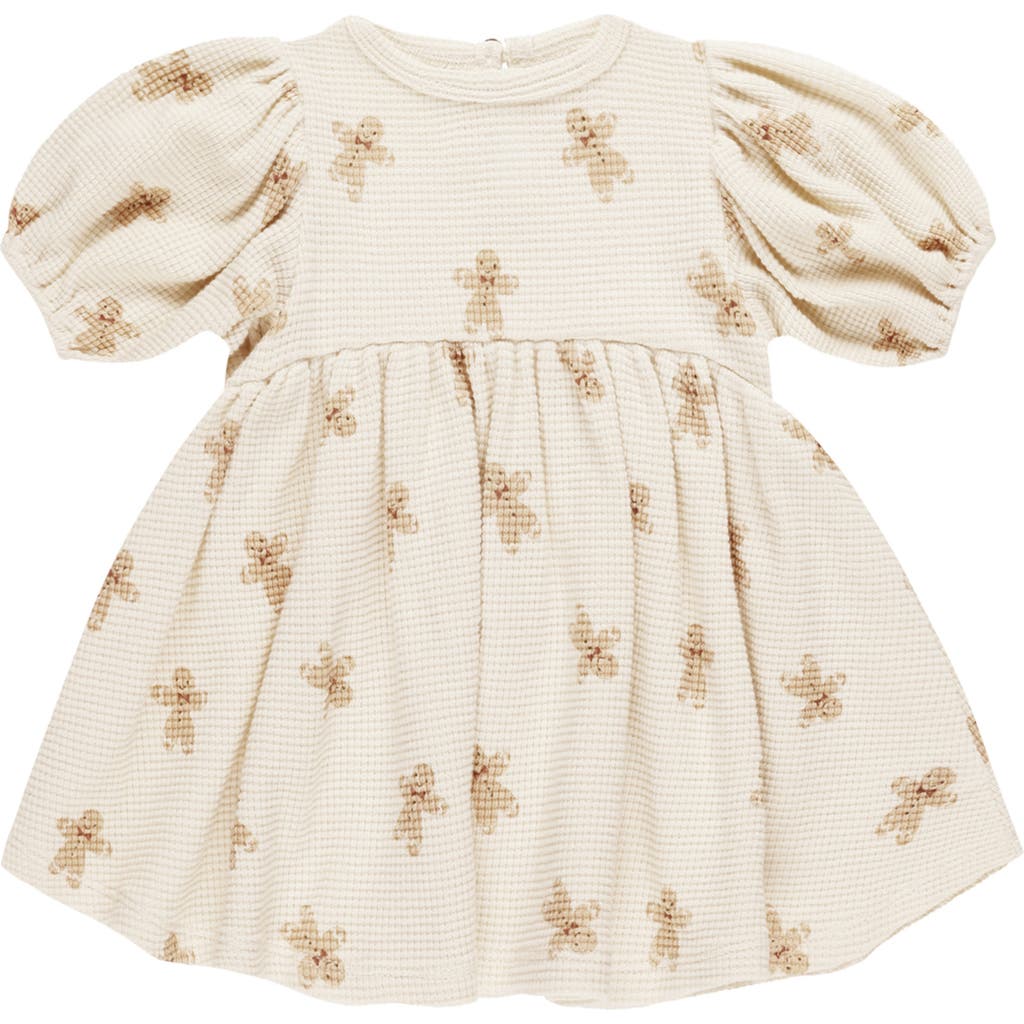 QUINCY MAE Organic Cotton Babydoll Dress in Natural