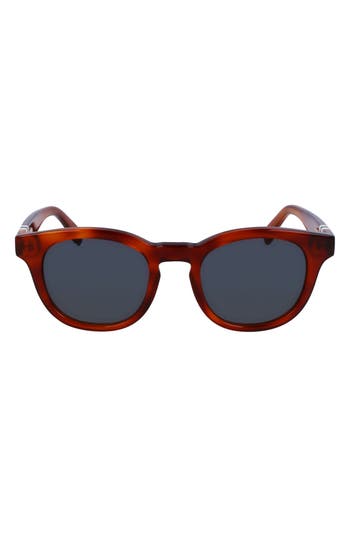 Lacoste 49mm Oval Sunglasses In Brown