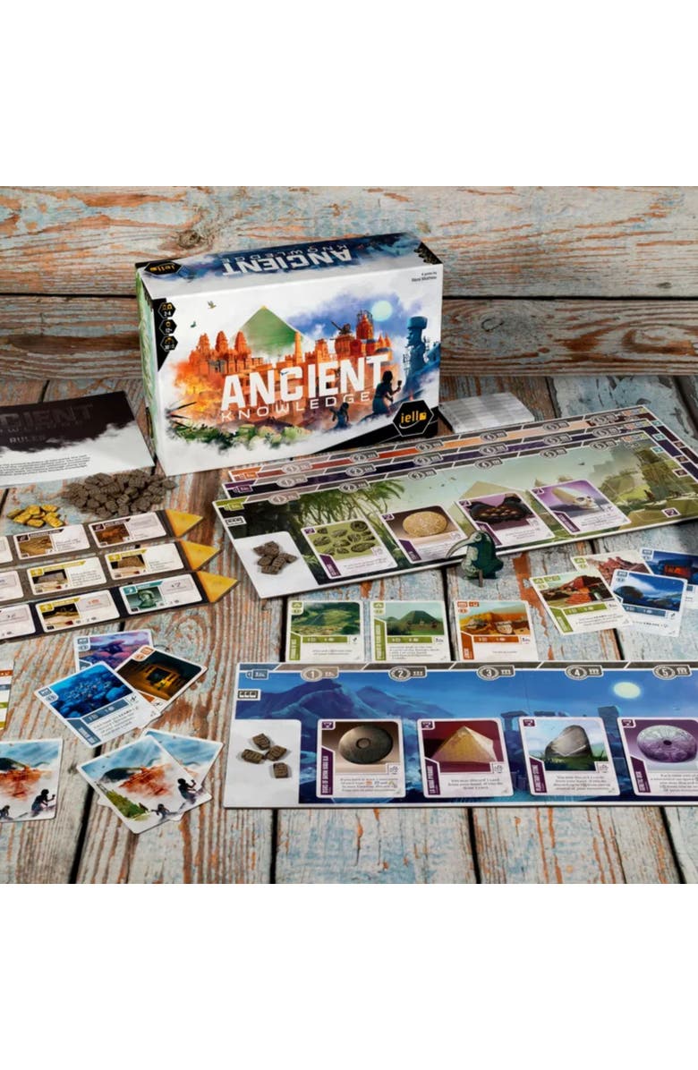 IELLO Ancient Knowledge Strategy Card Game, Tableau Building, 12+, Alternate, color, Multicolored