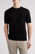 Emporio Armani Textured Dot Short Sleeve Crewneck Sweater
