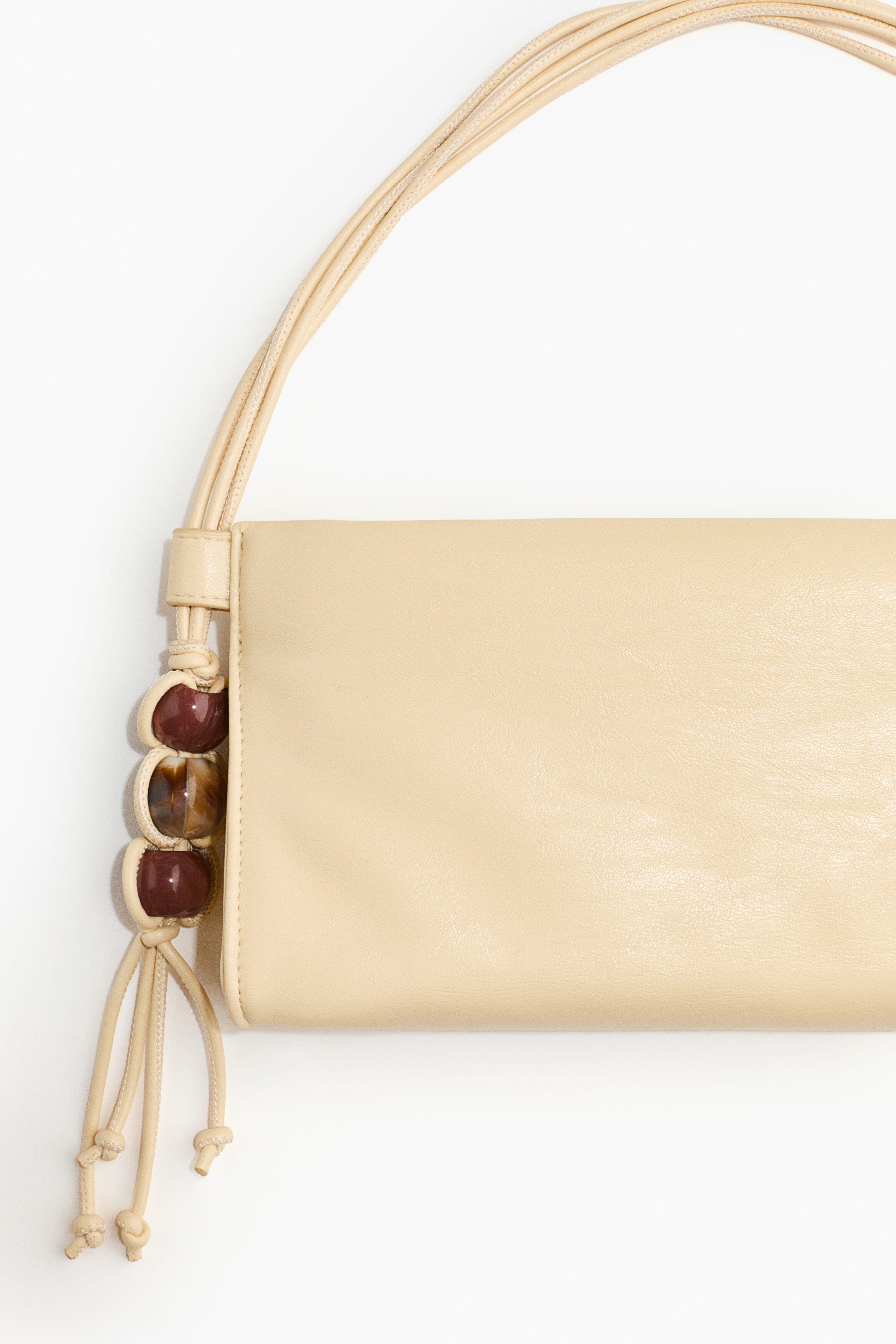 H&M Bead-detail Handbag, Alternate, color, Light Yellow