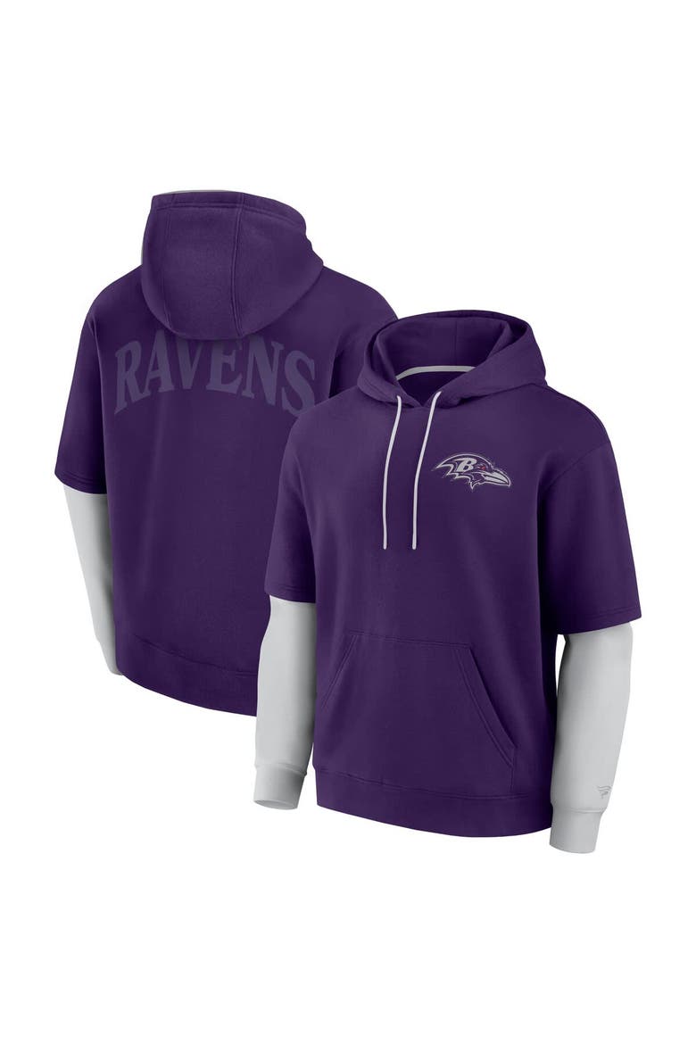 Unisex Fanatics  Purple Baltimore Ravens Sleek Elements Pullover Hoodie, Main, color, Purple