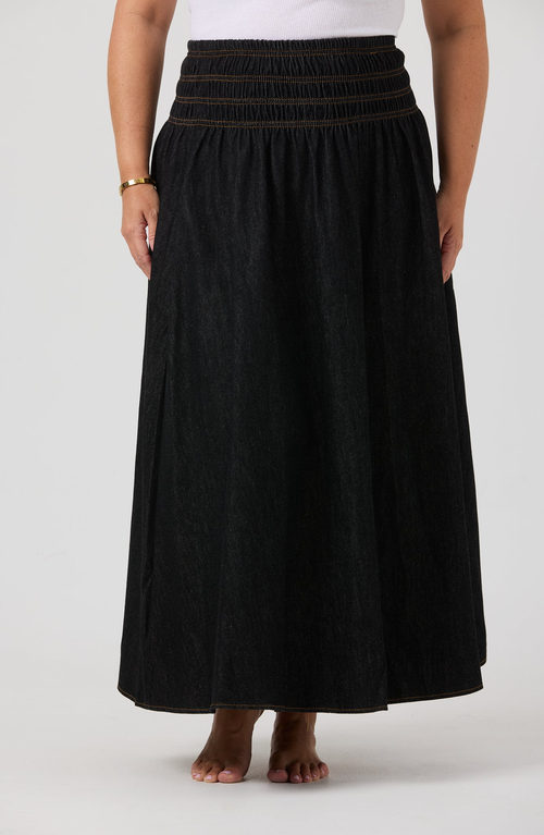 By Tess Collection Hana Skirt In Black