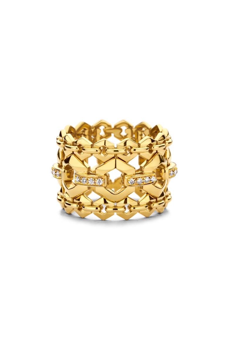 Diamond Link Ring, Main, color, GOLD