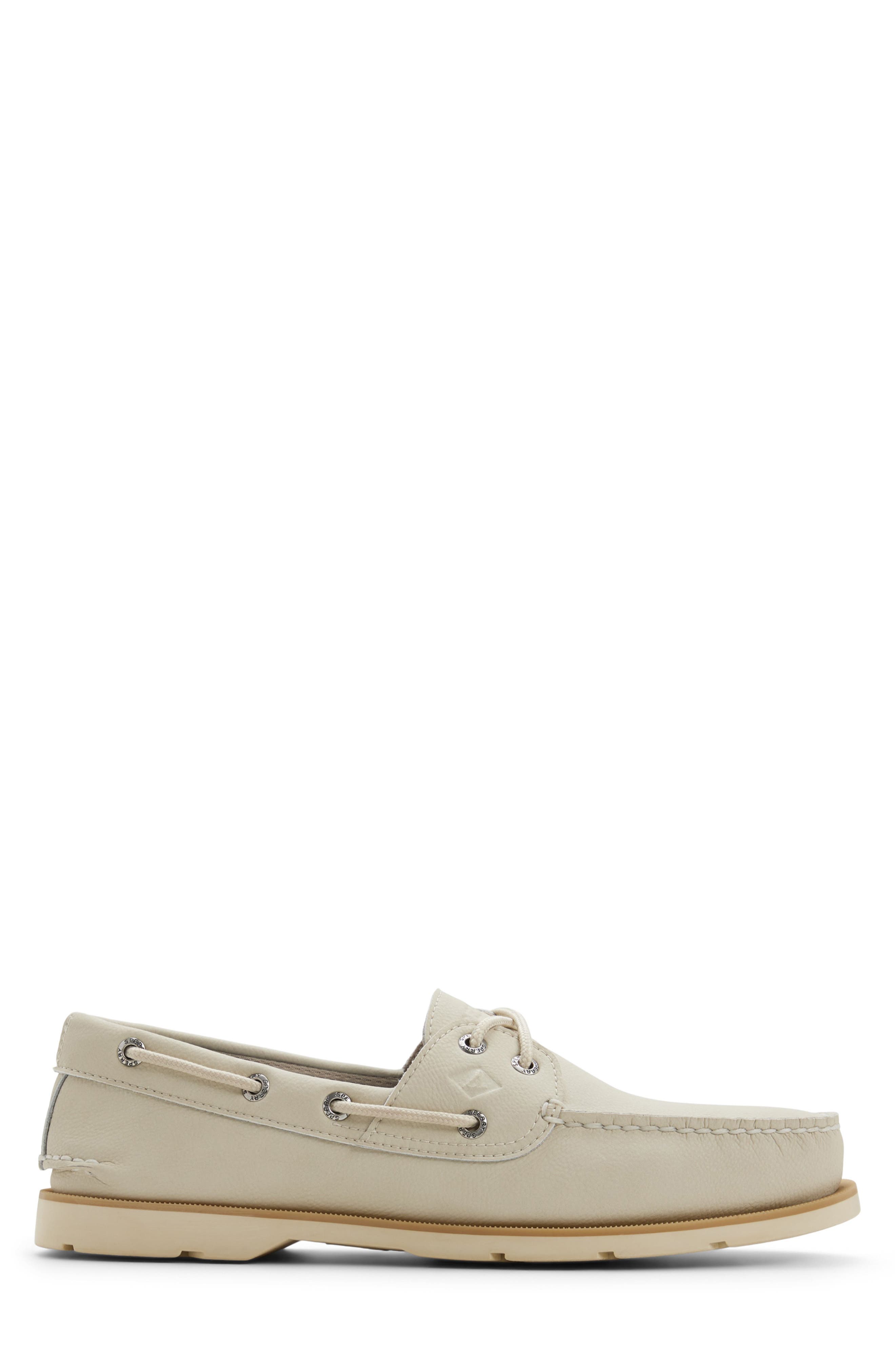 Sperry Leeward 2-Eye Boat Shoe, Alternate, color, Ivory