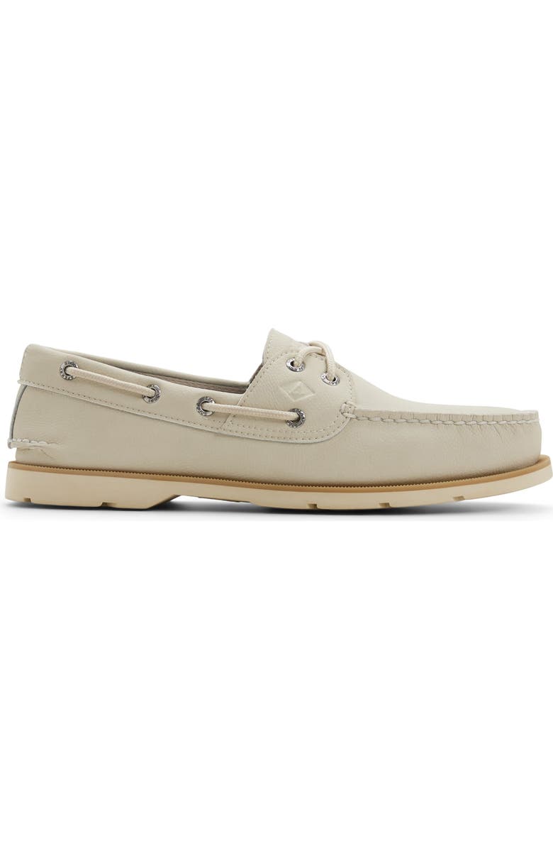 Sperry Leeward 2-Eye Boat Shoe, Alternate, color, Ivory