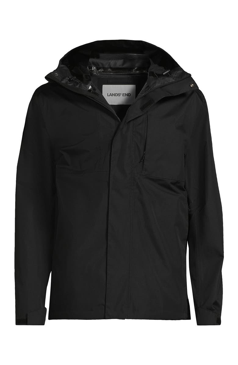 Lands' End Waterproof Raincoat, Alternate, color, True Black