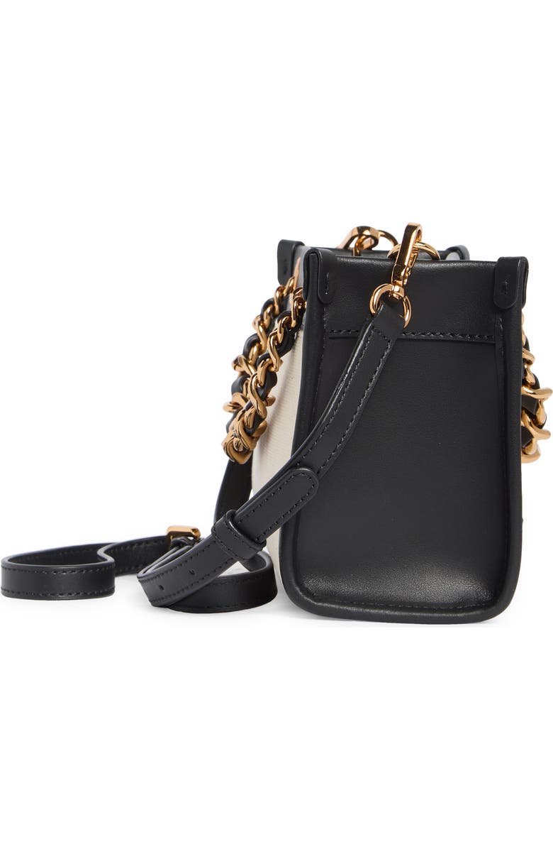 KARL LAGERFELD PARIS Savoie Square Top Handle Satchel, Alternate, color, Natural/ Black