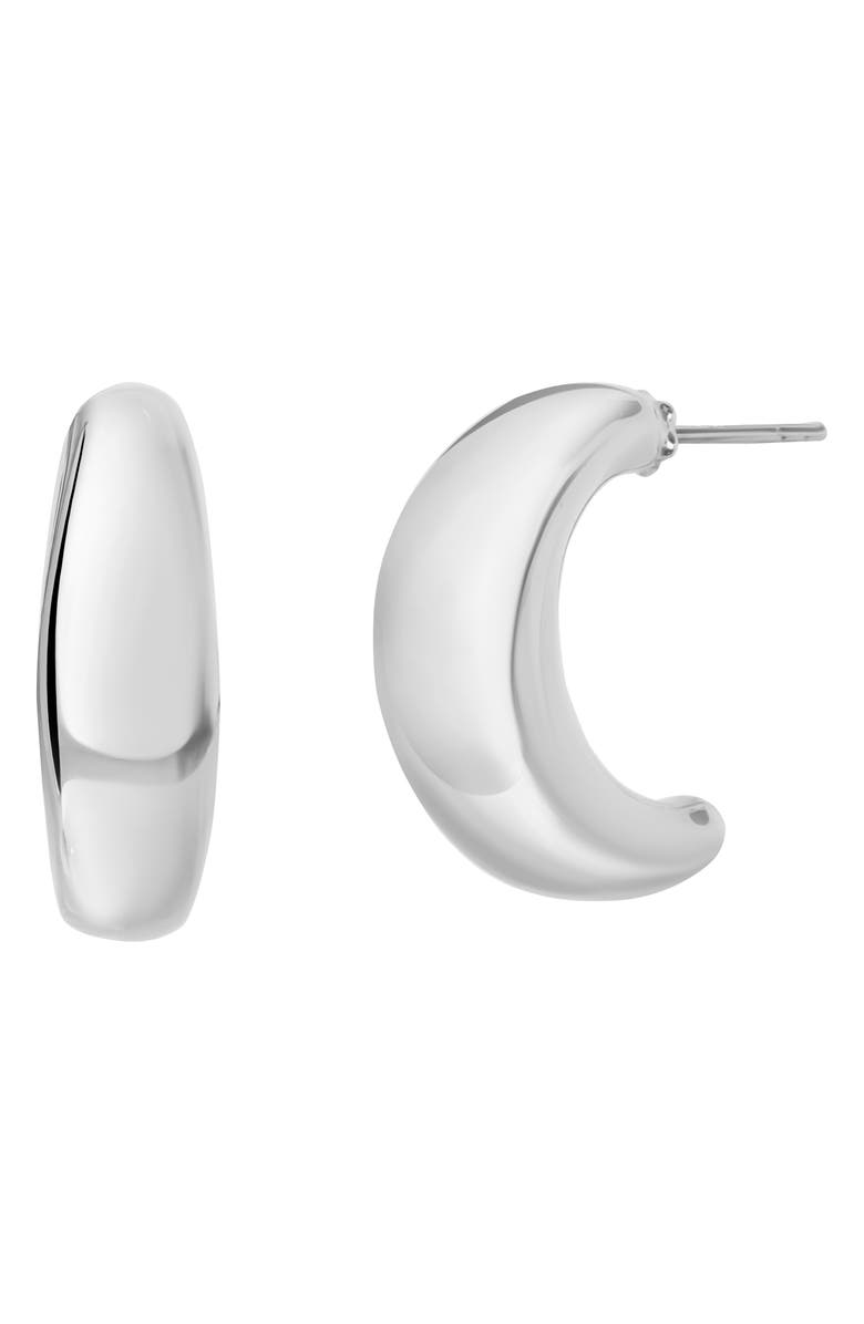 Bony Levy Chunky Half Hoop Earrings, Main, color, 14K White Gold