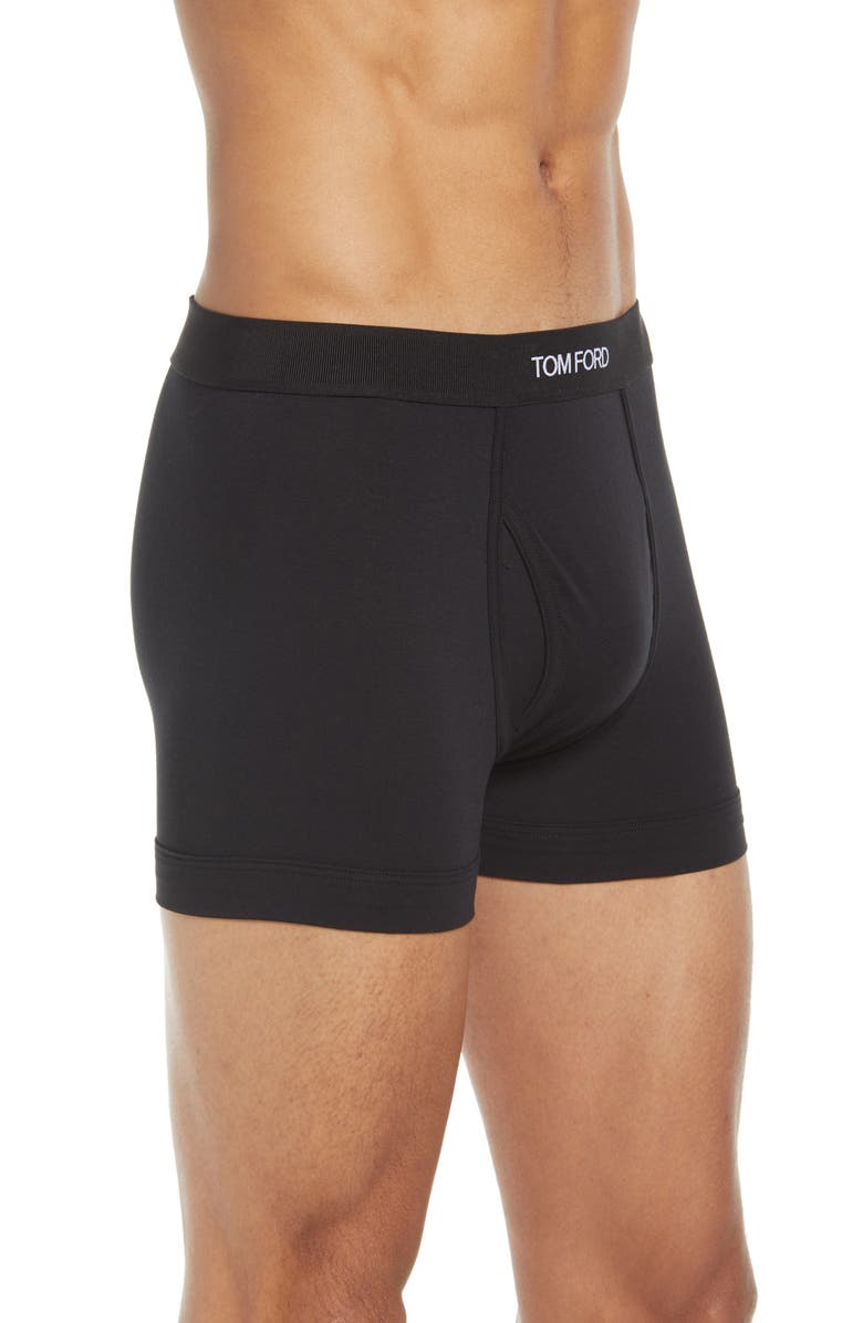 TOM FORD 2-Pack Stretch Cotton & Modal Jersey Boxer Briefs, Alternate, color, Black