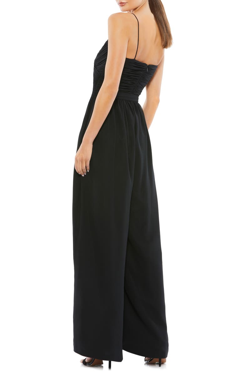 Mac Duggal Ruched Wide Leg Jumpsuit, Alternate, color, 