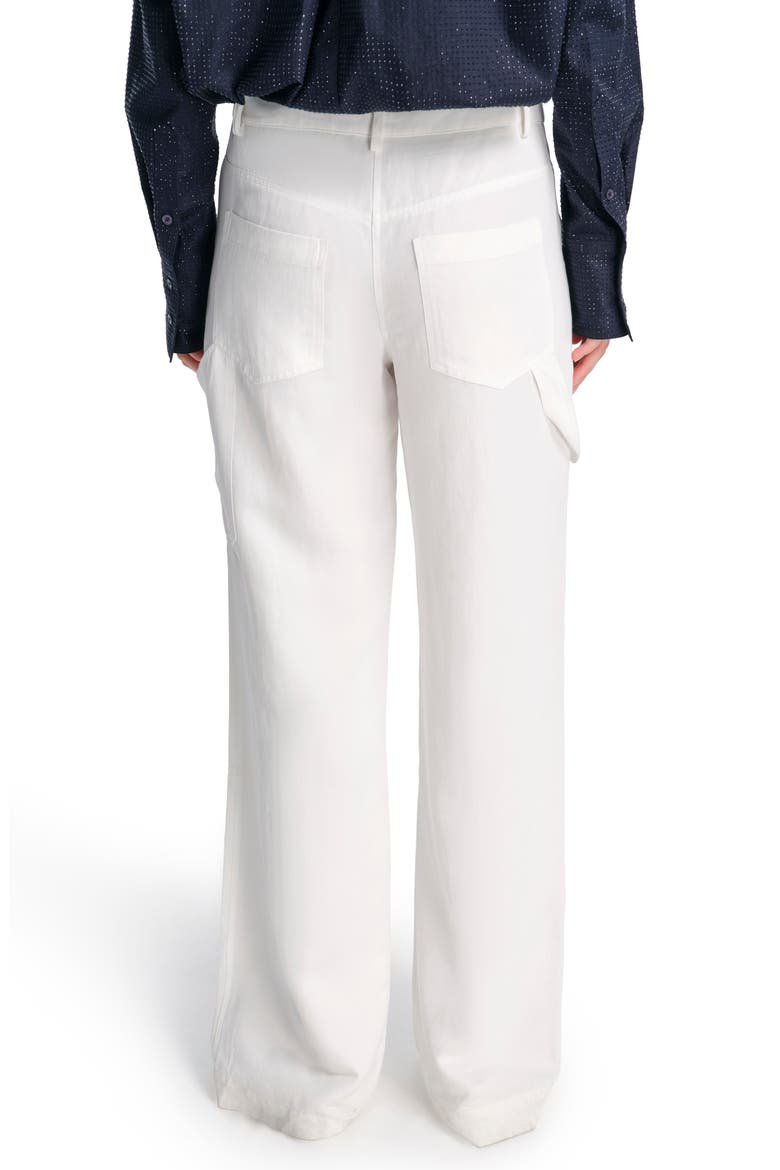 Chrystie Street Wide Leg Linen Blend Utility Pants, Alternate, color, WHITE