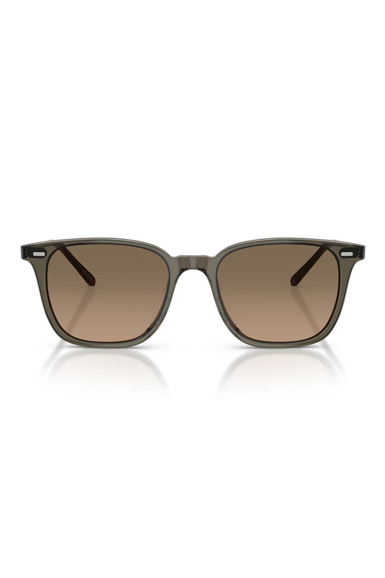 52mm Laedin Polarized Square Sunglasses, Main, color, INKWELL / SANDSTONE