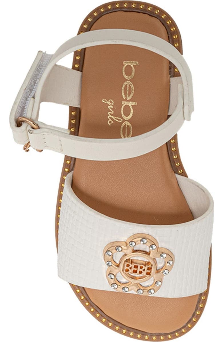 bebe Kids' Blythe Sandal, Alternate, color, White