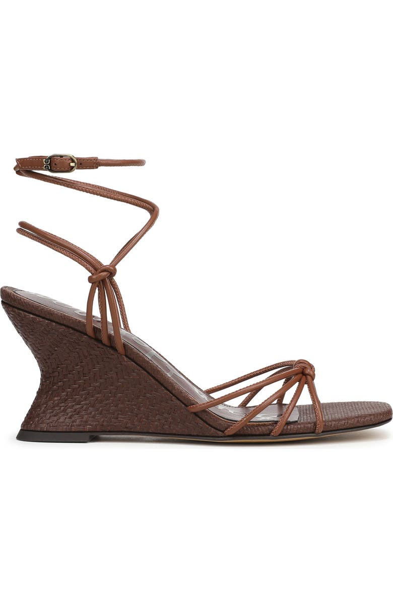 Sam Edelman Daxton Ankle Strap Wedge Sandal, Alternate, color, Rich Cognac