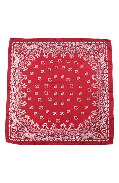 Bandana Print Square Scarf