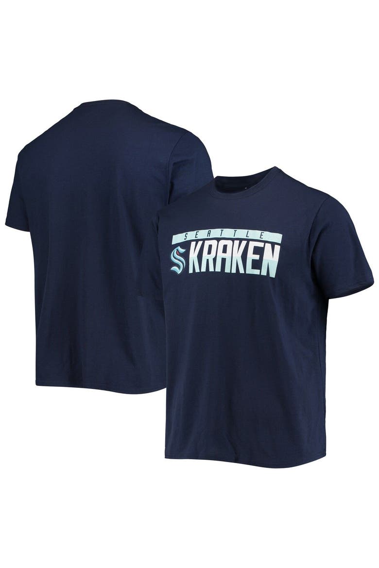 Men's Levelwear Navy Seattle Kraken Richmond Wordmark T-Shirt, Main, color, Navy