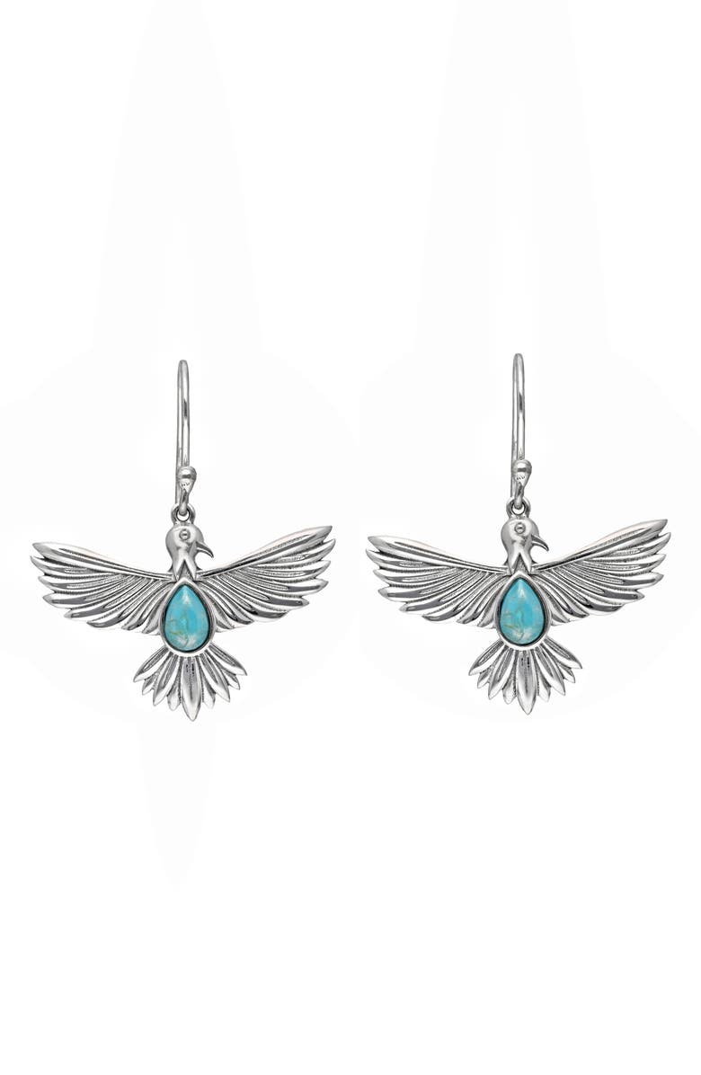 YS GEMS Turquoise Eagle Drop Earrings, Alternate, color, Turquoise