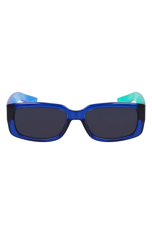 Nike Variant I 56mm Rectangle Sunglasses In Blue